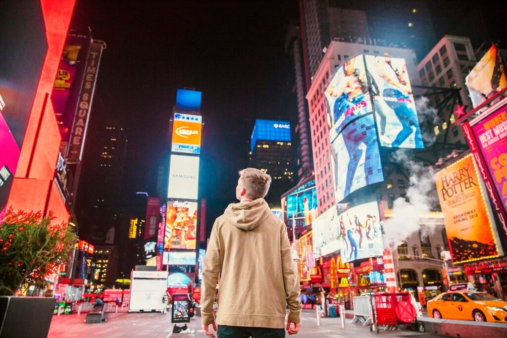 Billboard advertising in the city