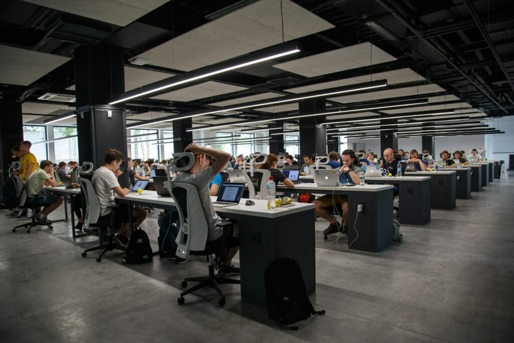 Open office workspace