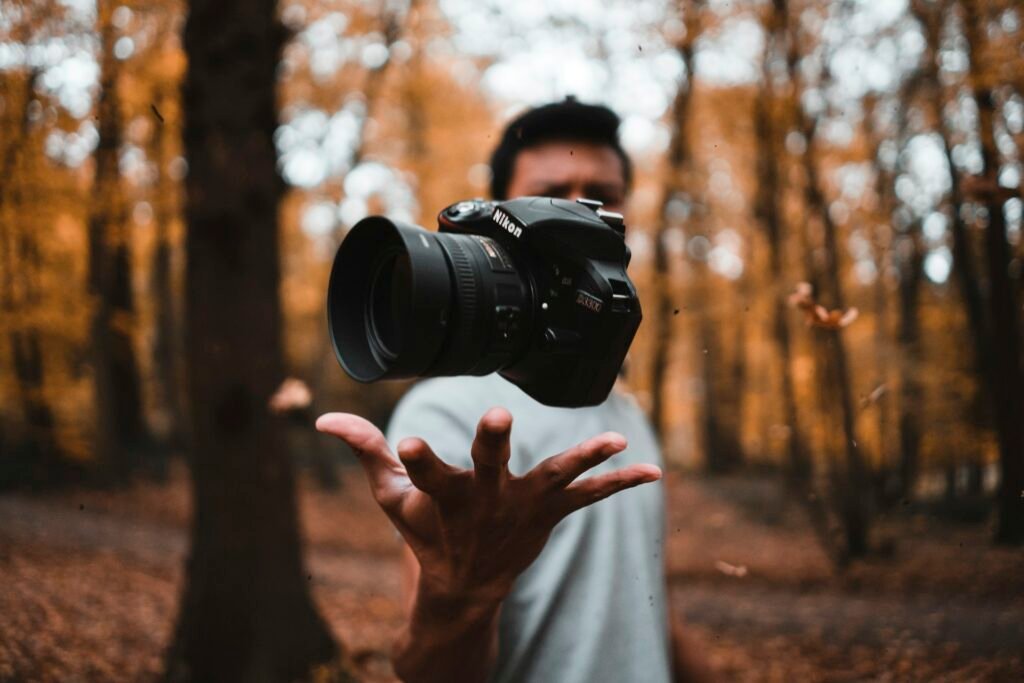 Photographer with camera