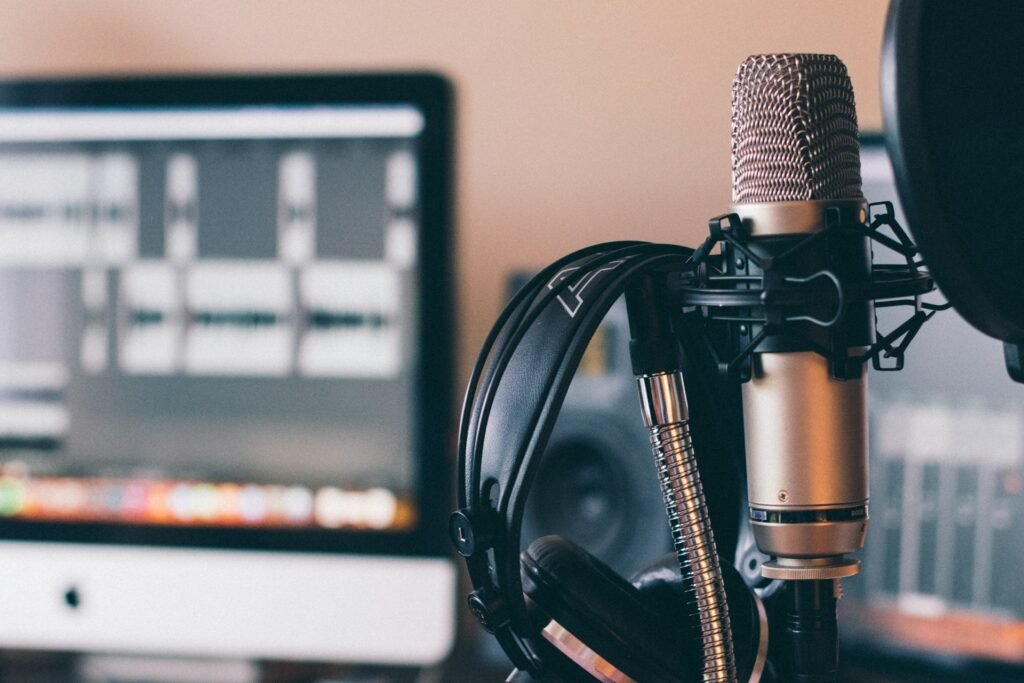 Podcast recording setup