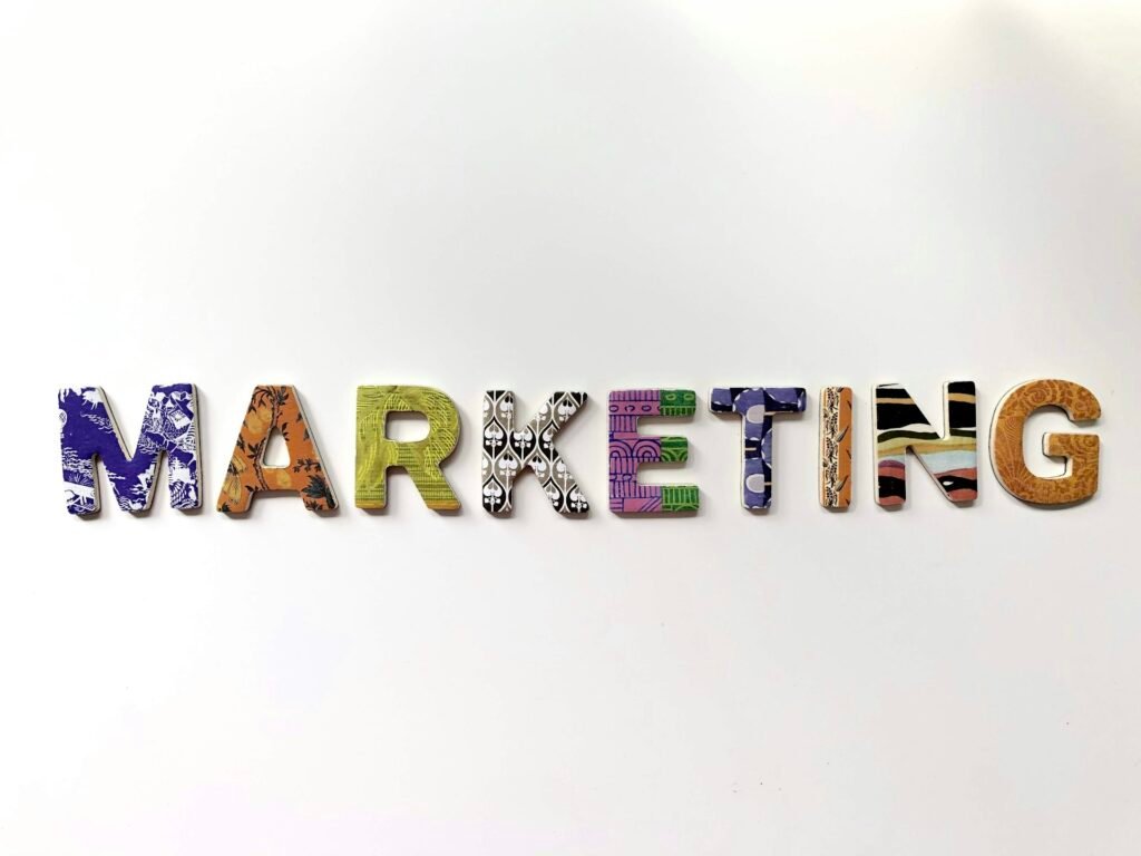 Marketing team collaborating in an office