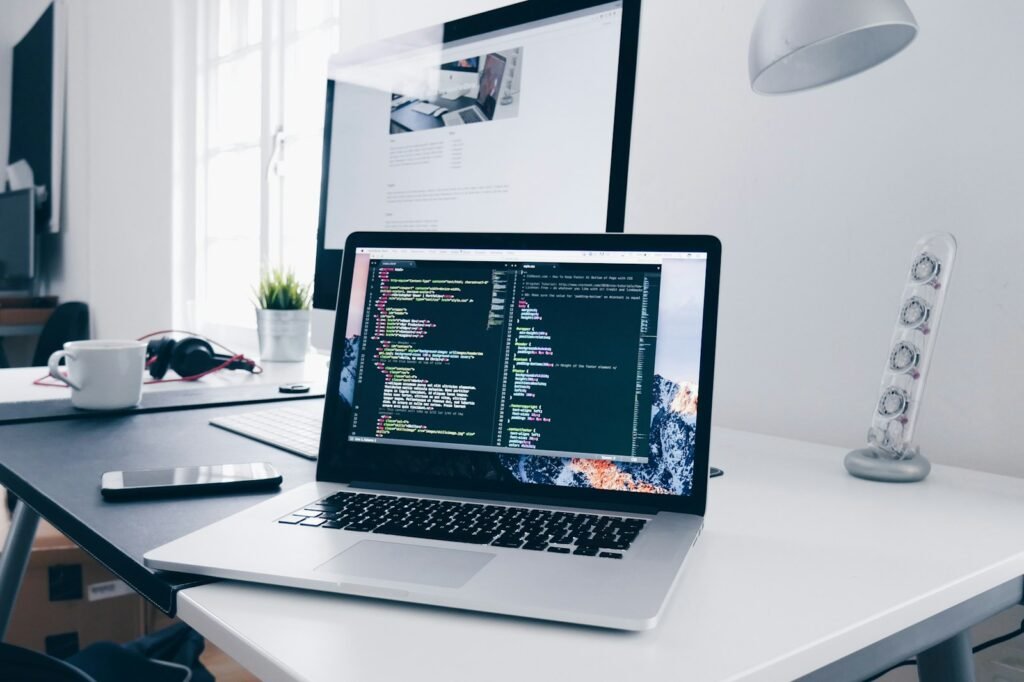 Web development workstation with code